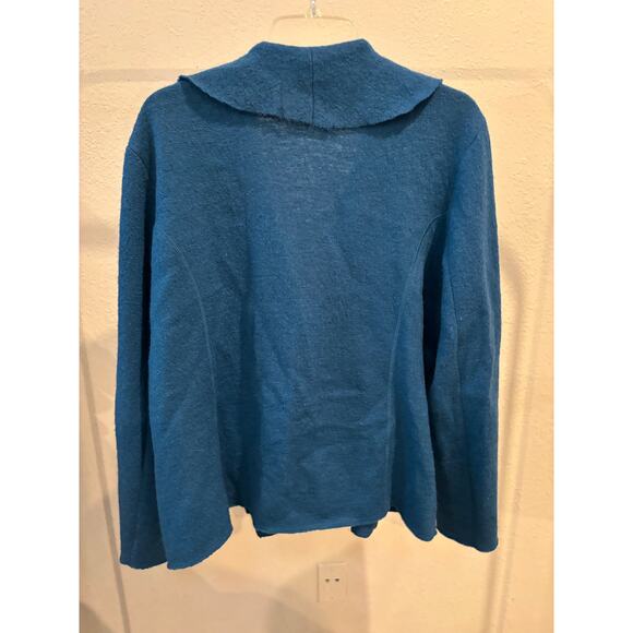 Charter Club Woman Wool Jacket Cardigan Plus Size 2X Teal - Picture 4 of 5